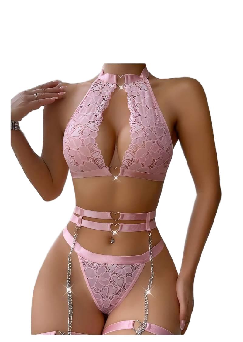 Push Up Bra Padded - Seksowny Komplet Bielizny Koronkowej Push Up