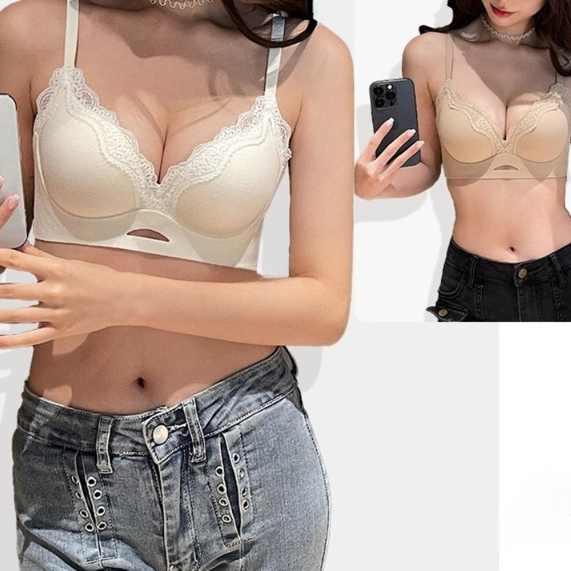 Bralette Wireless Soft - Elegancka, matowa koronkowa braletka rozmiar AB,