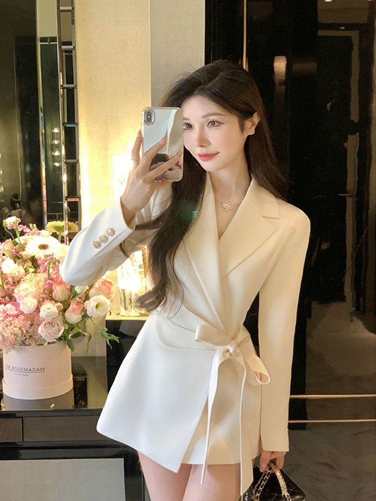 Corset Waist Cinch - Jednolity Kolor Jesień 2026 Nowa Koreańska