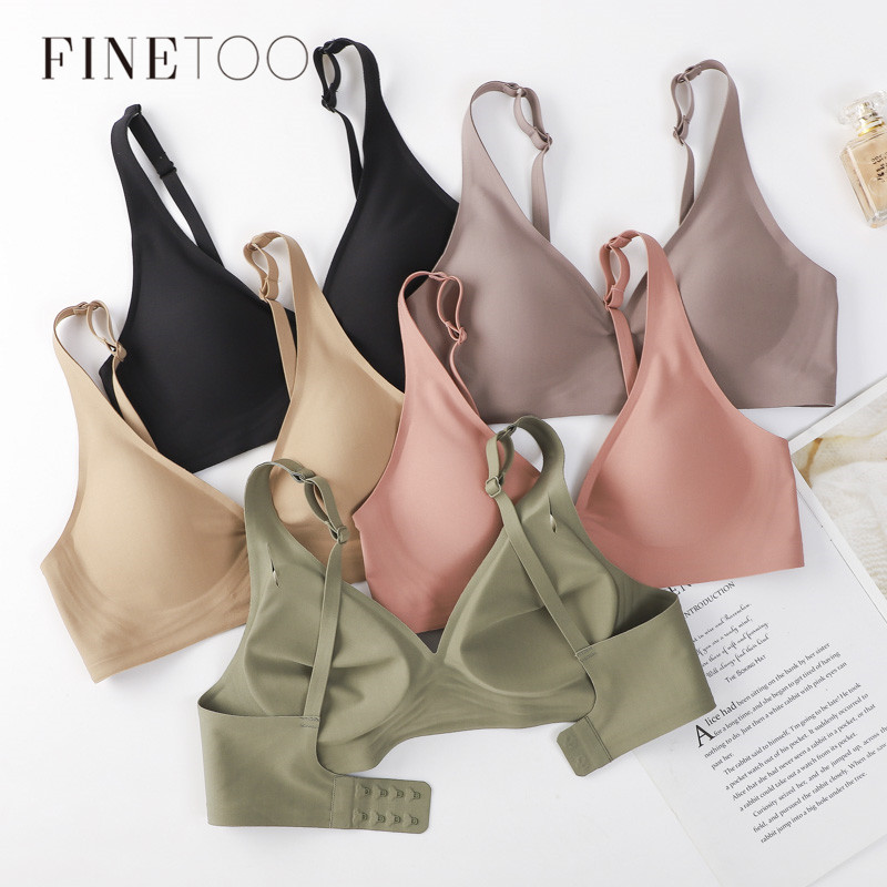 Bralette Wireless Soft - FINETOO miękki bezprzewodowy biustonosz kobiety głębokie