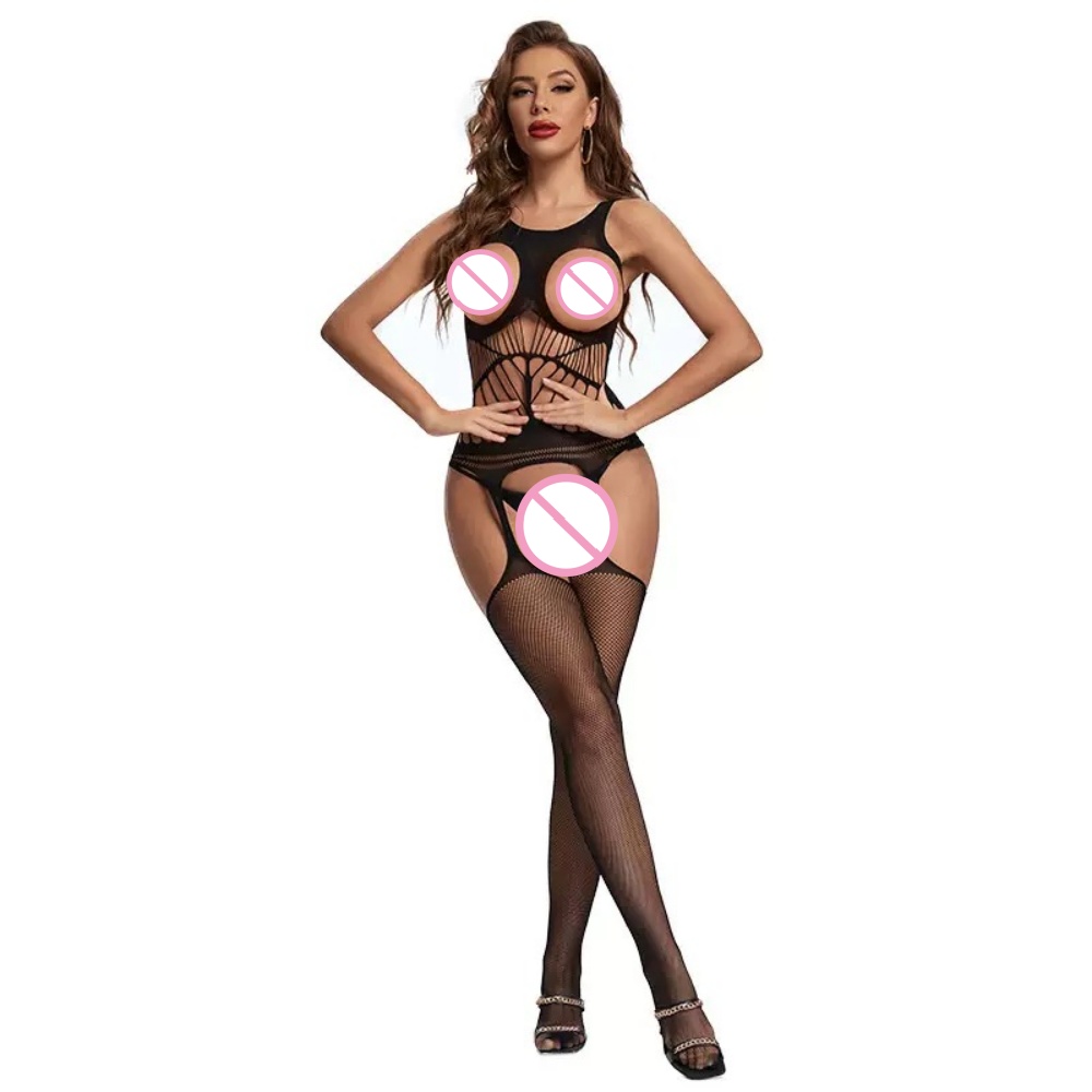 Lace Teddy Lingerie - Seksowna koronkowa bielizna damska, transparentny kombinezon,