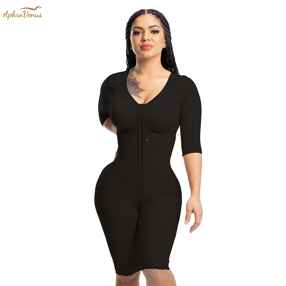 Shapewear Bodysuit Firm - Fajas Colombianas z długim rękawem wysoka