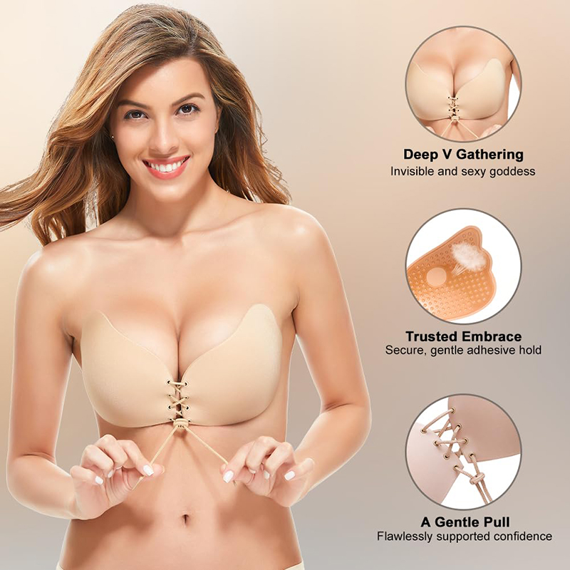 Strapless Bra Backless - 1/2 Pary Damskie Letnie Biustonosze Bez