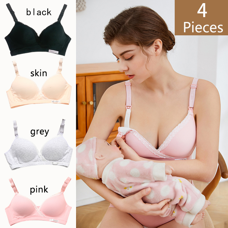 Nursing Bra Sleep - 4 szt. Nowa bawełniana bezprzewodowa odzież