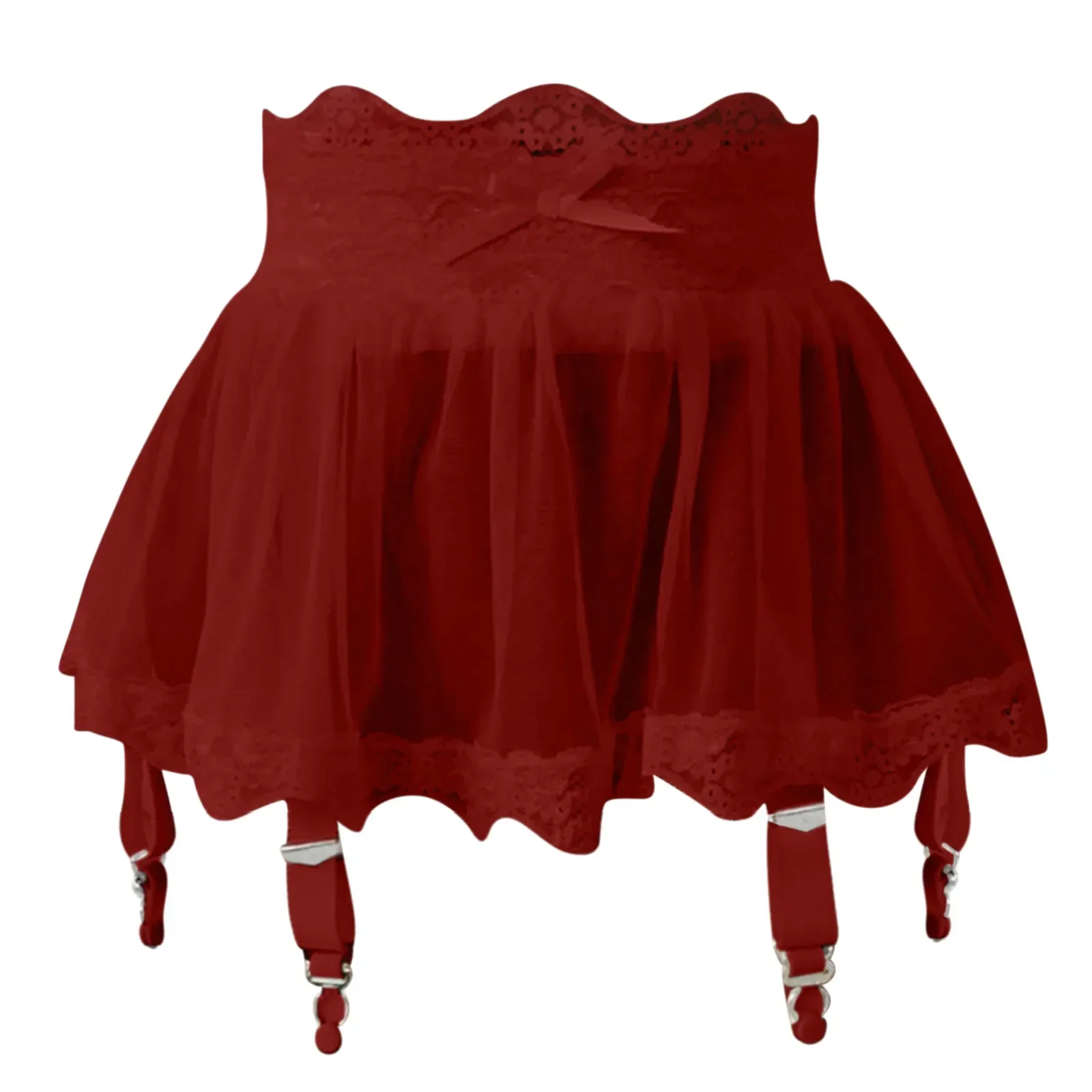 Garter Belt Set - Damska seksowna mini spódniczka z wysokim