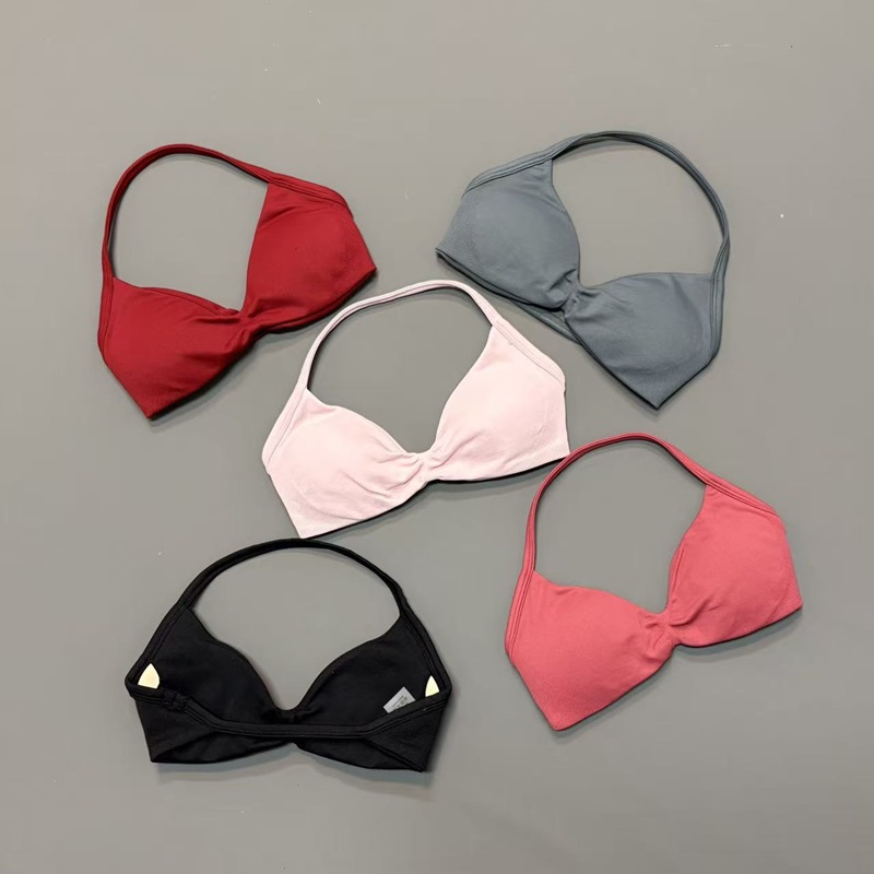 Sports Bra High Impact - Damski sportowy biustonosz typu halter z