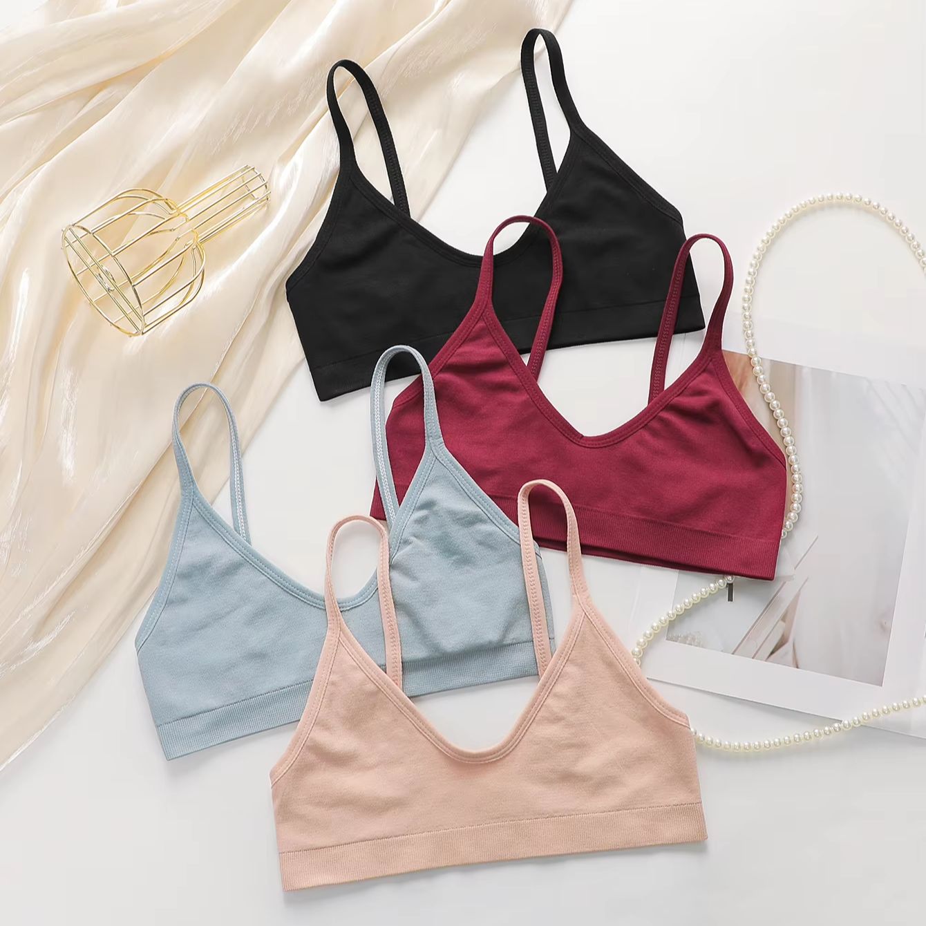 Bralette Wireless Soft - Damski bezszwowy biustonosz bez fiszbin, miękki