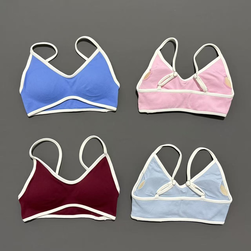 Strapless Bra Backless - Biustonosz sportowy Contrastline damski, bez pleców,