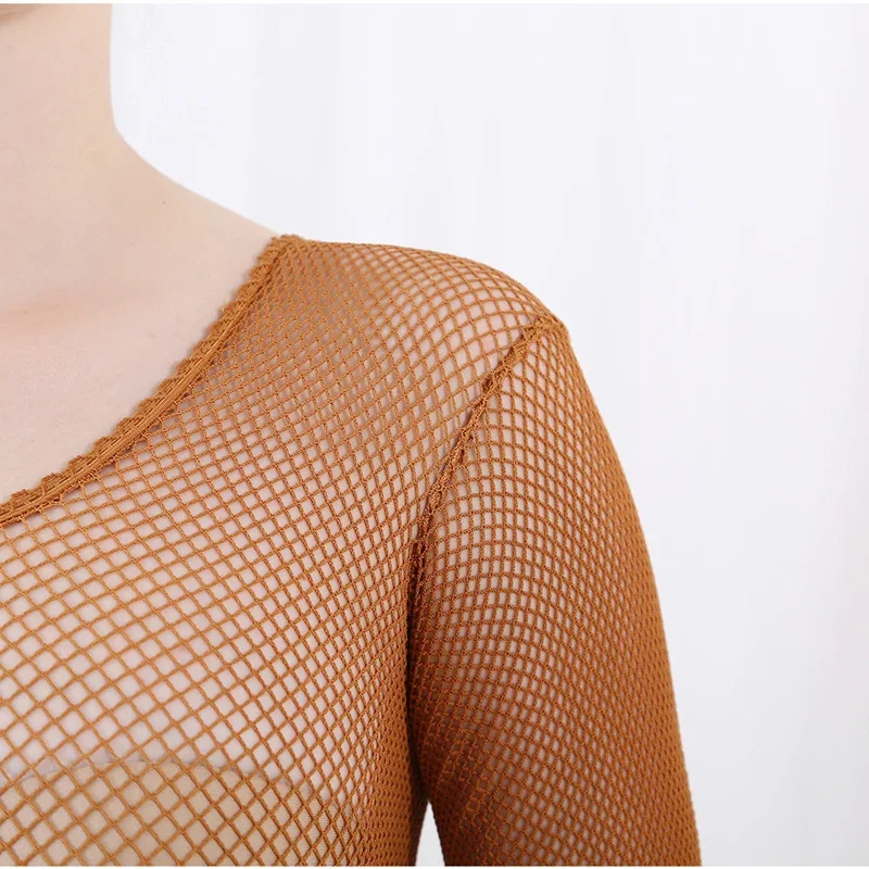 Bodystocking Fishnet - Kombinezony do tańca latynoamerykańskiego, rajstopy kabaretki,