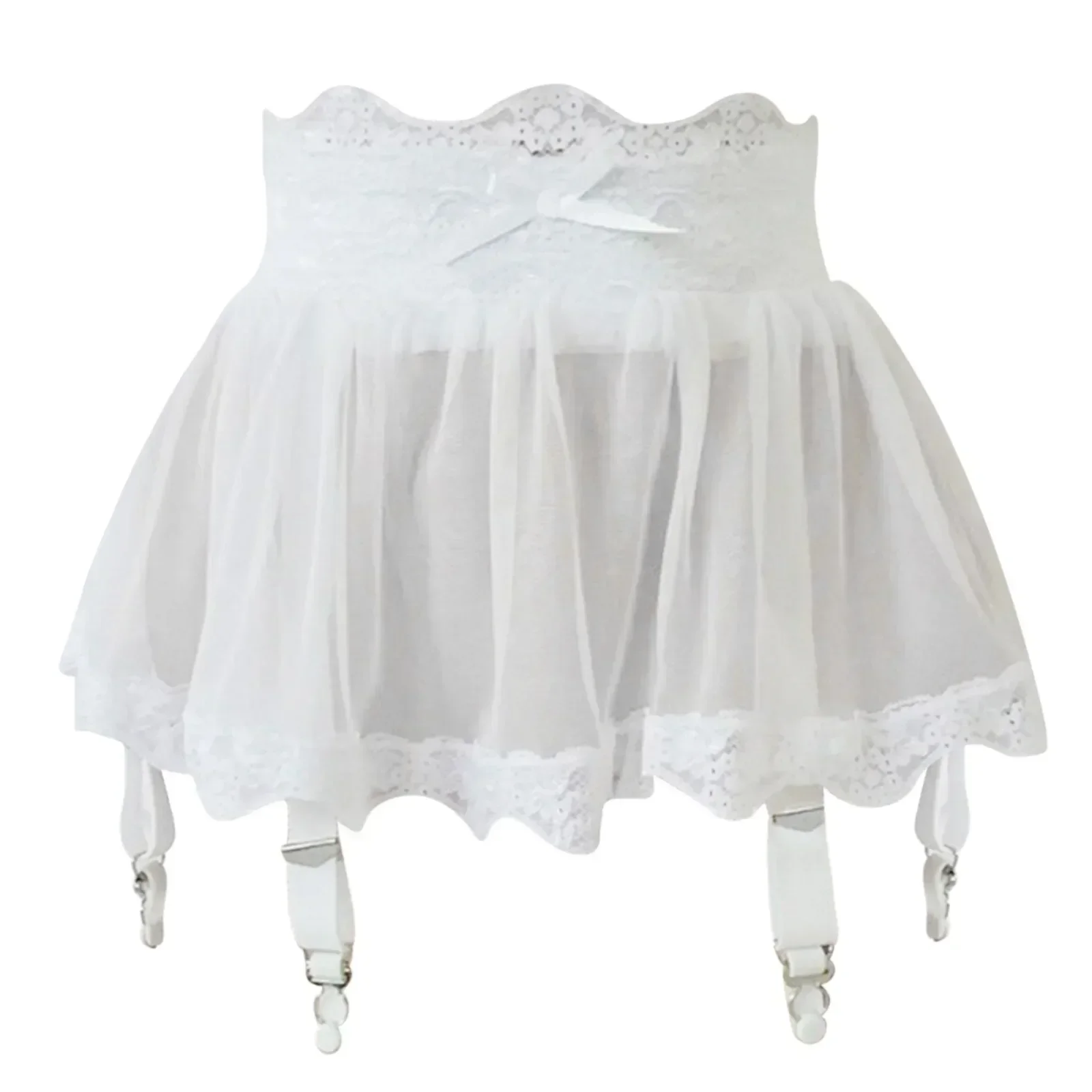 Garter Belt Set - Damska seksowna mini spódniczka z wysokim