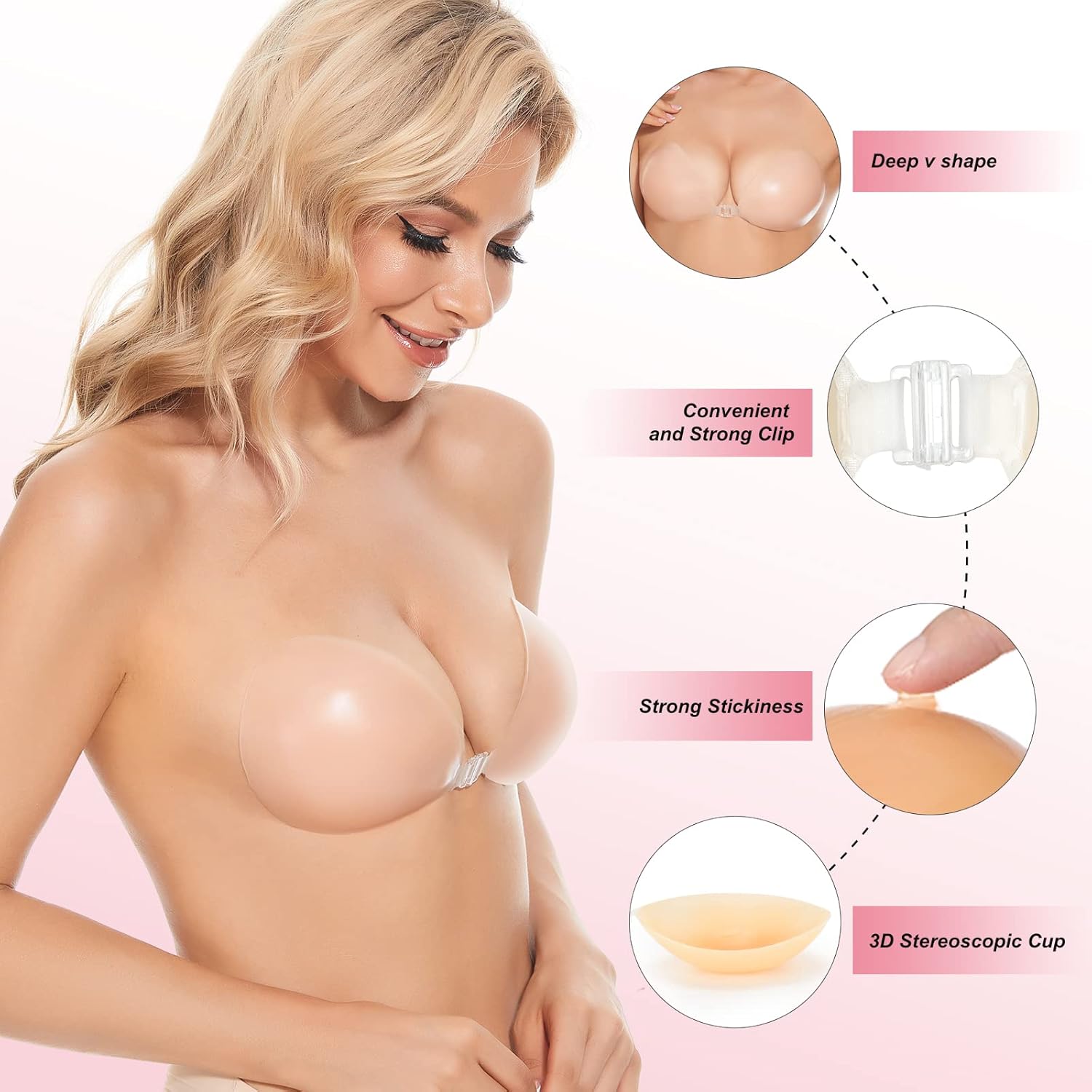 Samoprzylepny biustonosz push- – Silicone Bra Adhesive recenzja i cena