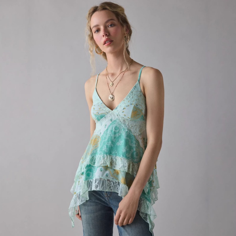 Vintage kwiatowy szyfonowy top – Cami Top Lace recenzja i cena
