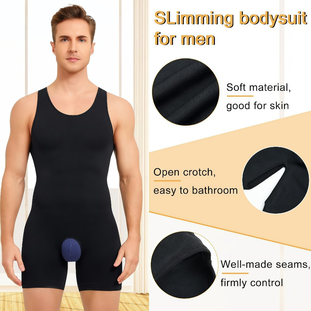 1 szt. Męski bezszwowy kombine – Shapewear Bodysuit Firm recenzja i cena