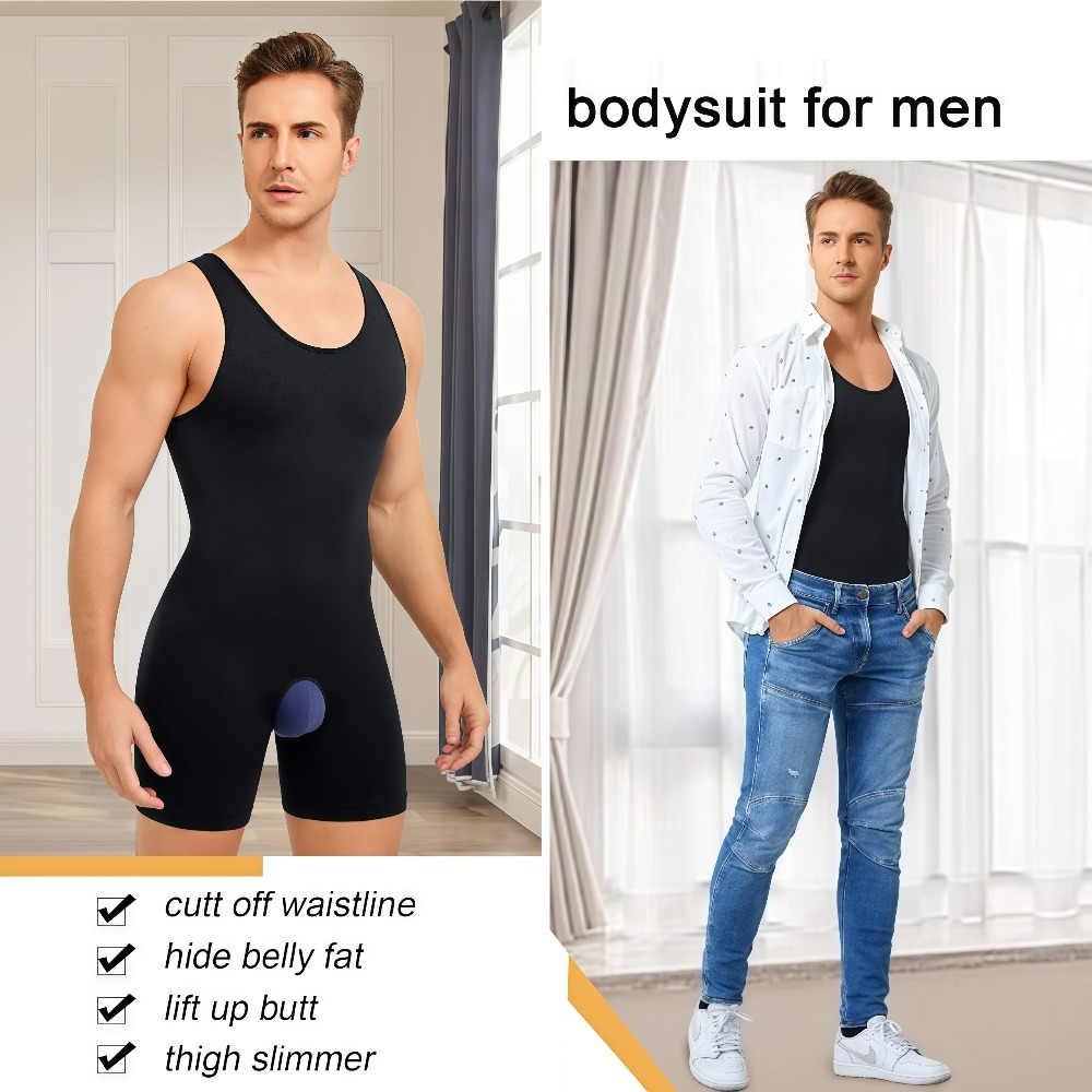 1 szt. Męski bezszwowy kombine – Shapewear Bodysuit Firm recenzja i cena