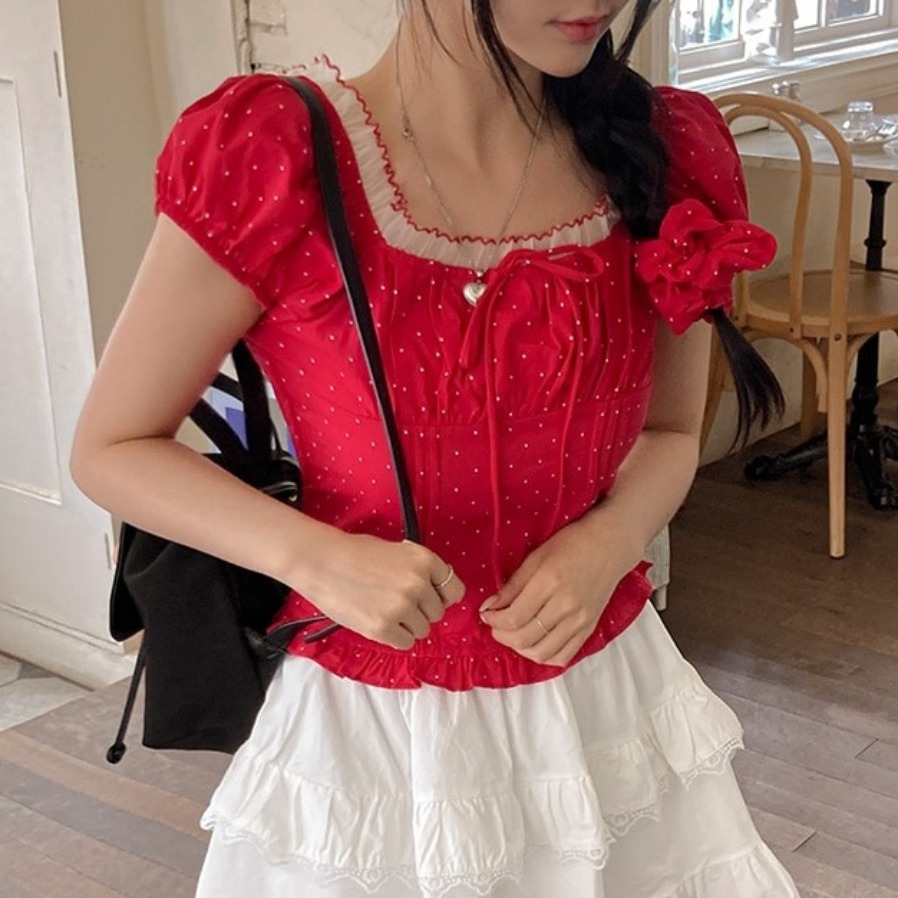 Letnia, słodka bluzka damska w – Corset Waist Cinch recenzja i cena