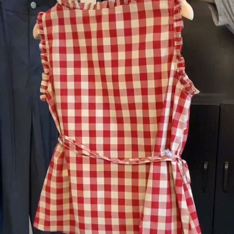 Retro Czerwona Kraciasta Bezrę – Corset Waist Cinch recenzja i cena