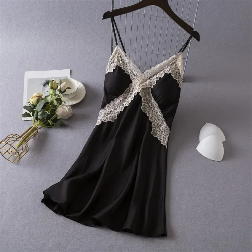 Damska seksowna bielizna satyn – Babydoll Chemise Night recenzja i cena