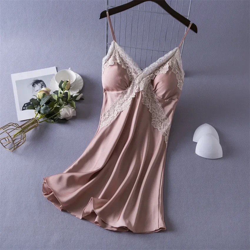Damska seksowna bielizna satyn – Babydoll Chemise Night recenzja i cena