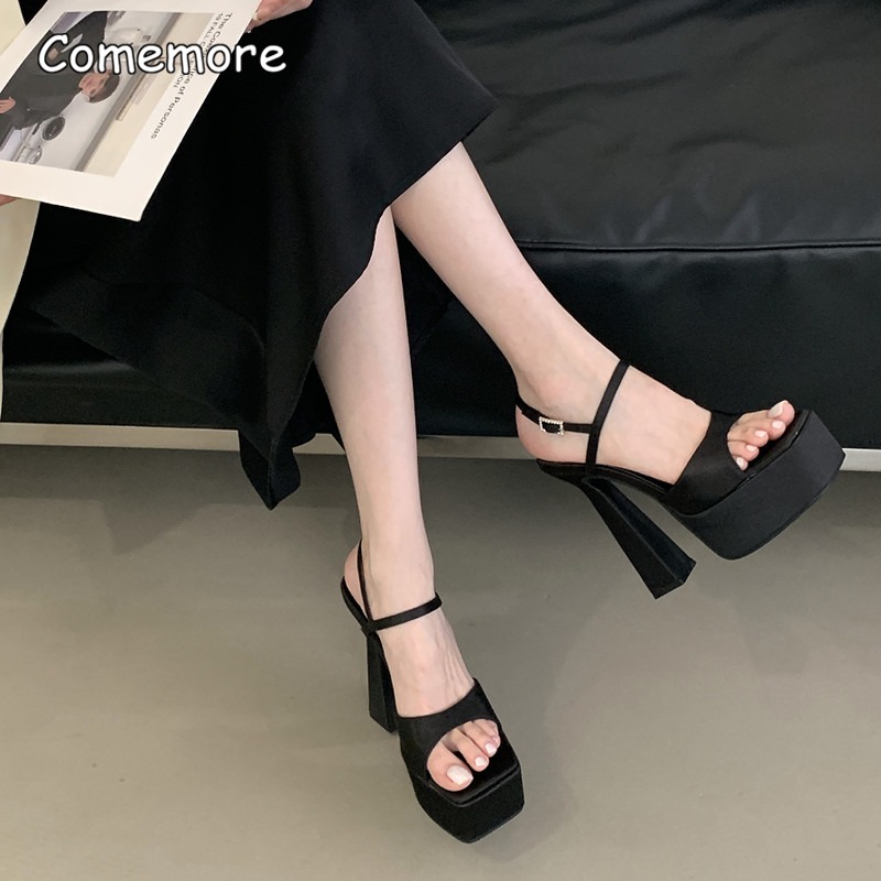 Sandały damskie na platformie, – Slip Dress Satin recenzja i cena