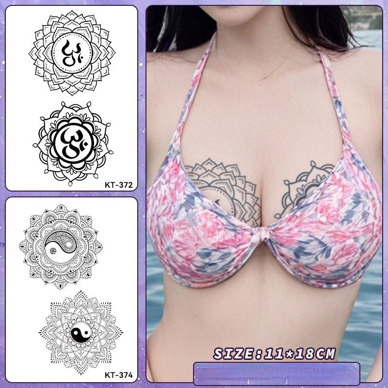 Tymczasowe tatuaże z ziół na b – Nipple Cover Pasties recenzja i cena