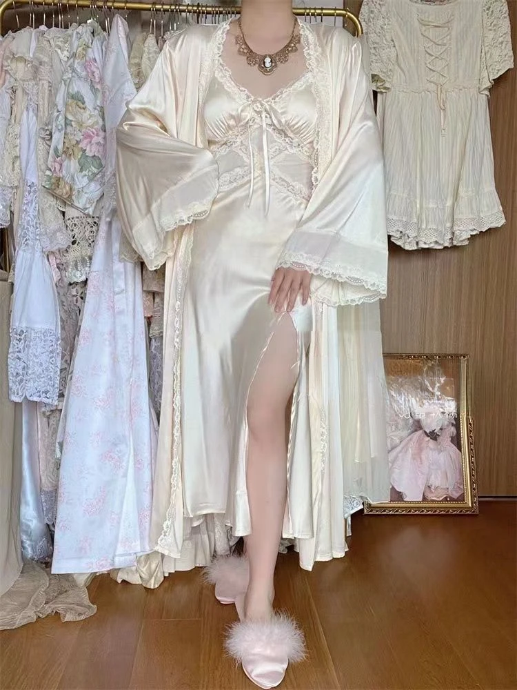 Jedwabne szlafroki komplety da – Robe Silk Women recenzja i cena