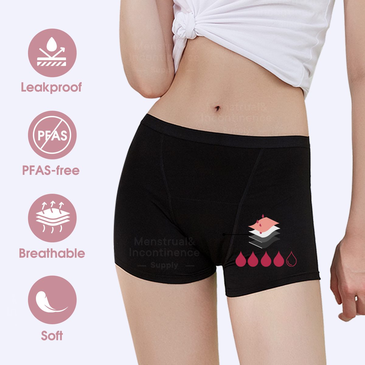Bambusowe majtki menstruacyjne – Boyshort Underwear recenzja i cena