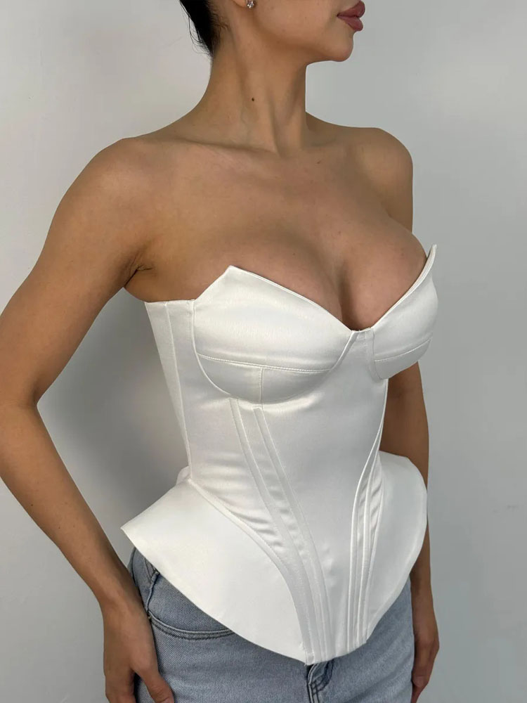 BKQU Seksowny gorset bez ramią – Corset Waist Cinch recenzja i cena