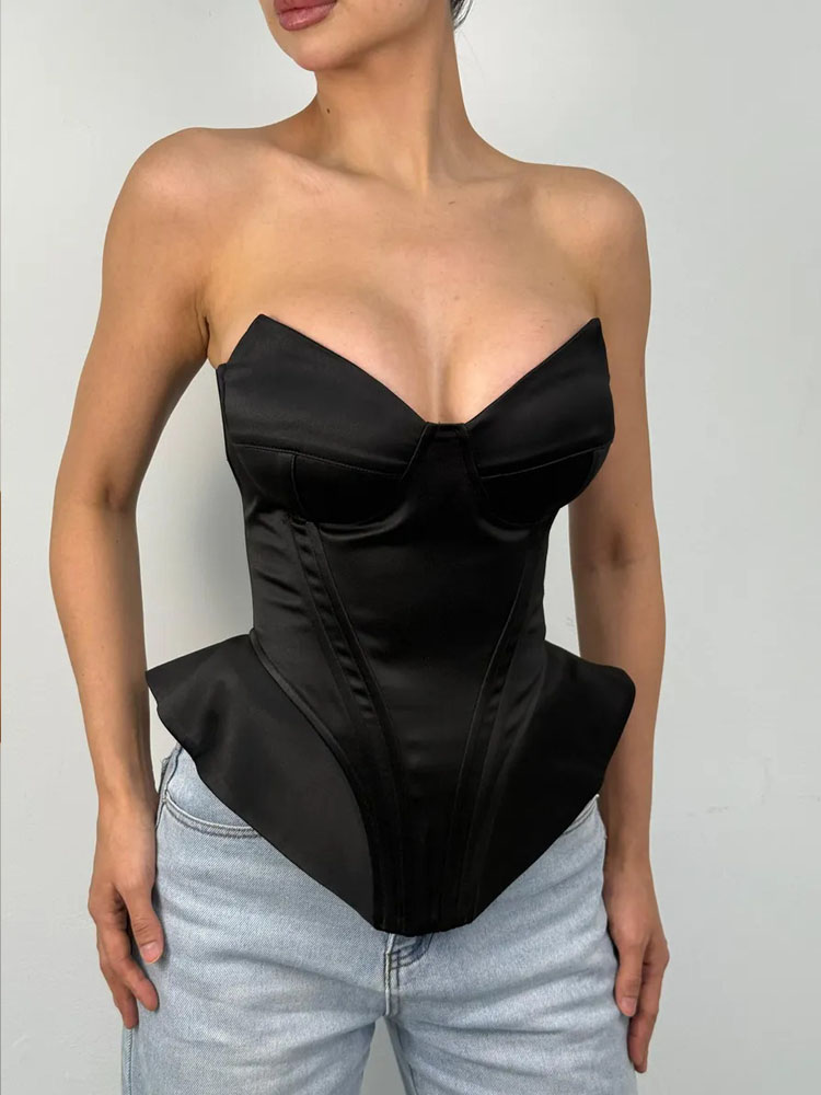 BKQU Seksowny gorset bez ramią – Corset Waist Cinch recenzja i cena