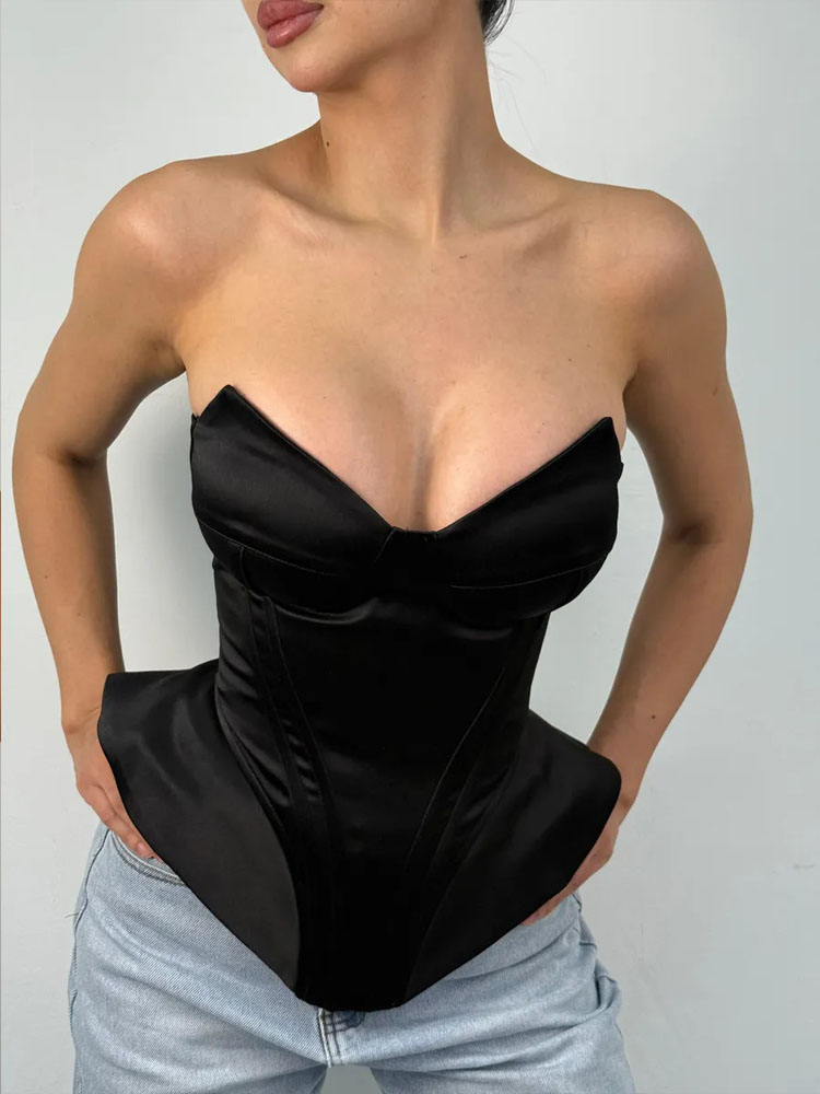 BKQU Seksowny gorset bez ramią – Corset Waist Cinch recenzja i cena