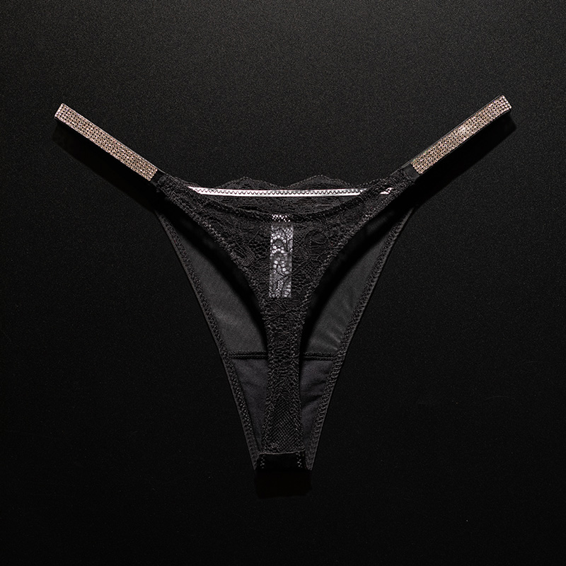Koronkowe stringi z dżetami, s – Seamless Underwear Women recenzja i cena
